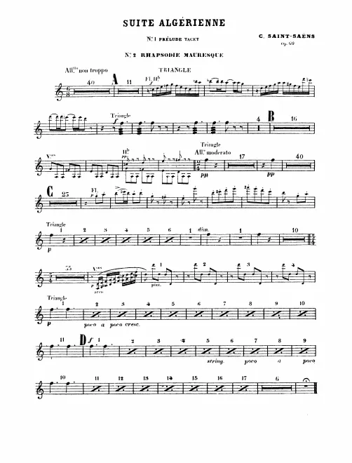 Triangle, Snare Drum, Tambourine, Cymbals/Bass Drum