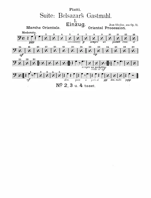Cymbals, Tambourine, Triangle, Bass Drum