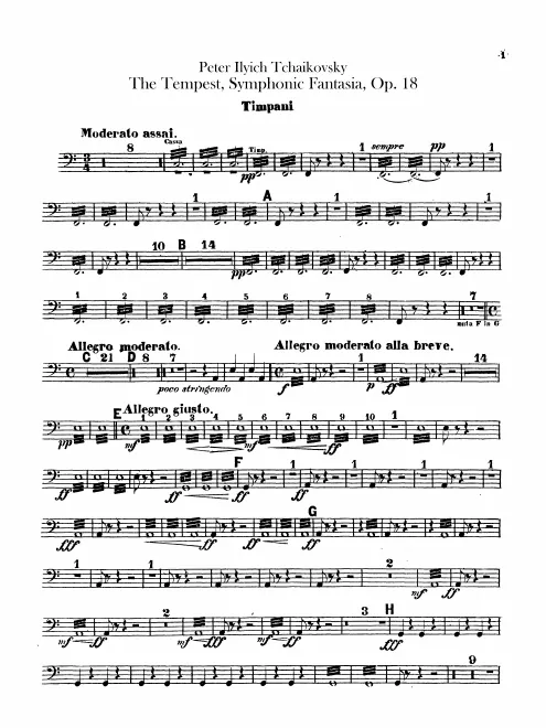 Timpani, Bass Drum/Cymbal