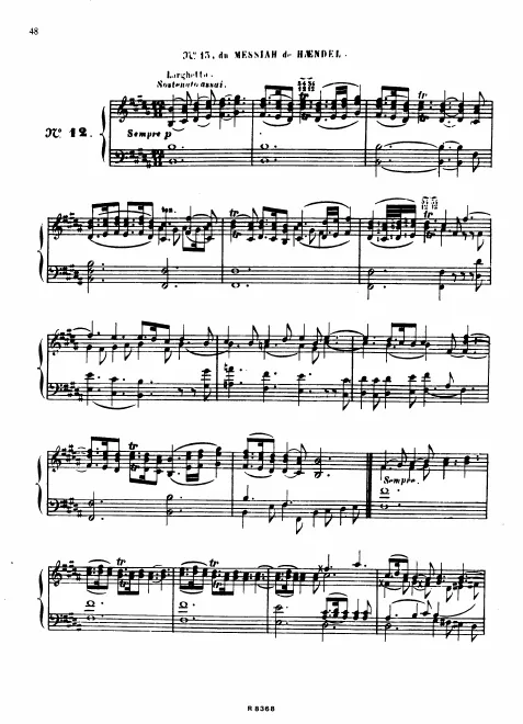 12. No.13 du Messiah de Hændel. Larghetto
