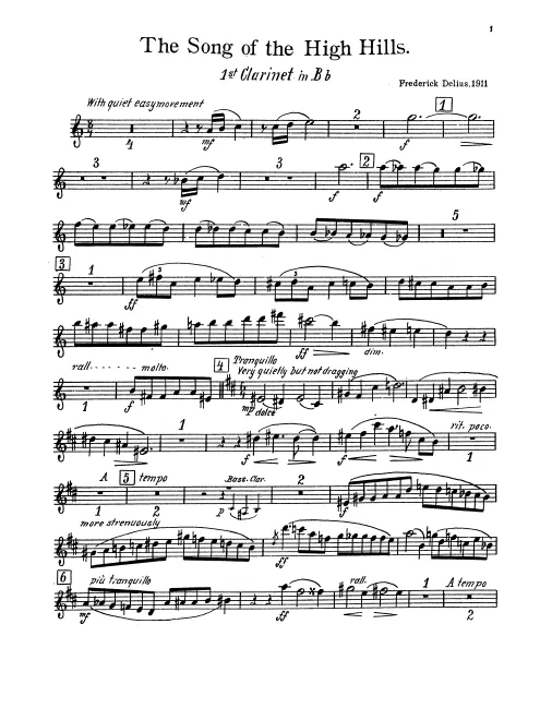 Clarinet 1, 2, 3, Bass Clarinet (B)