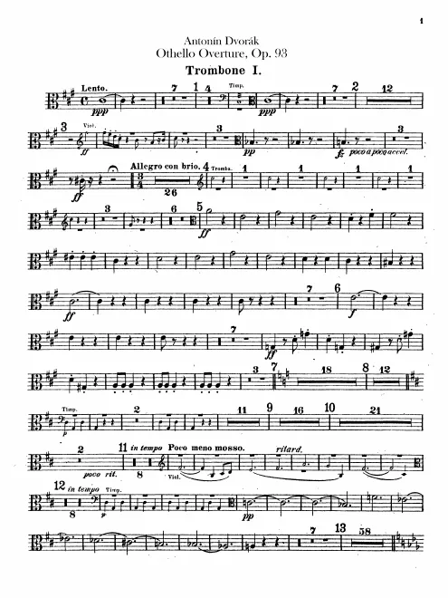 Trombone 1, 2, 3 (Bass), Tuba