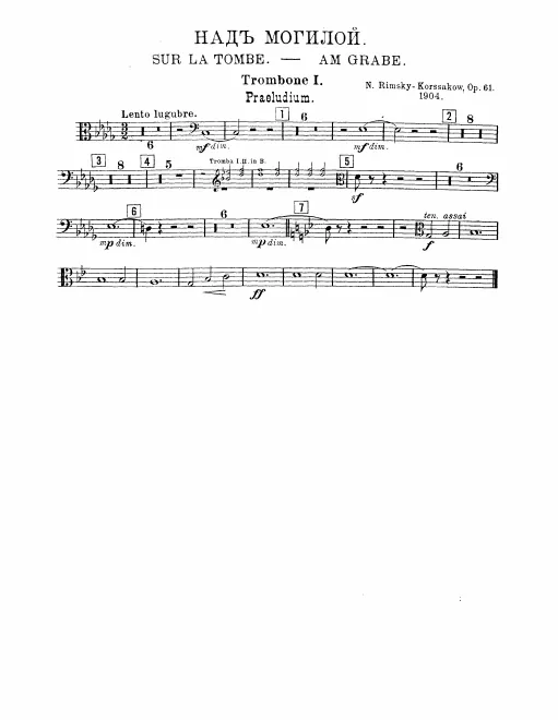 Trombone 1, 2, 3, Tuba