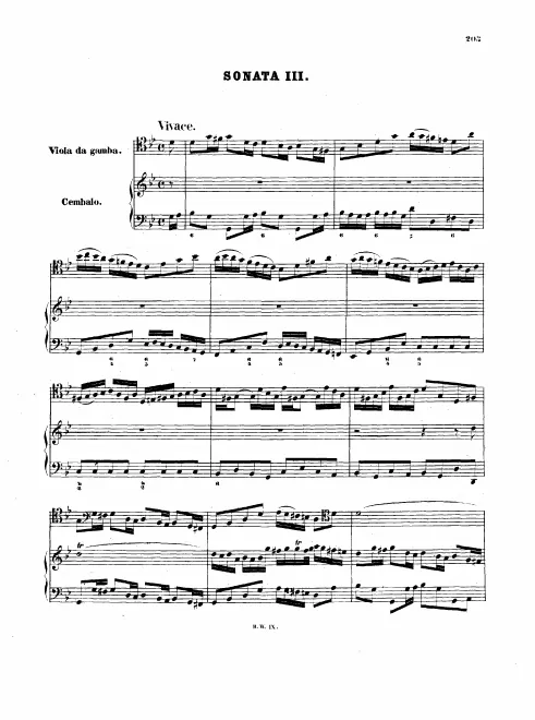 Sonata No.3 in , BWV 1029