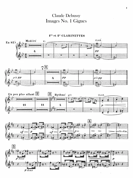 Clarinet 1/2, 3, Bass Clarinet (B)