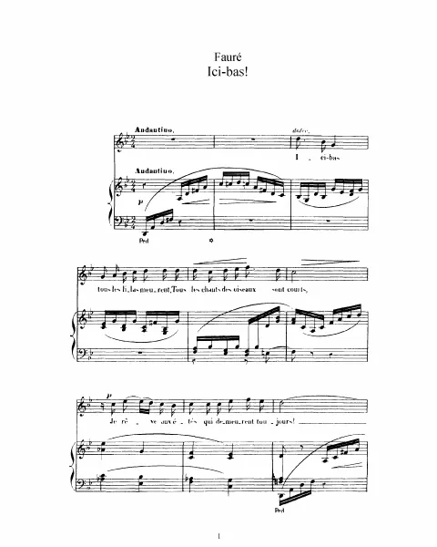 3. Ici-bas! (G minor)