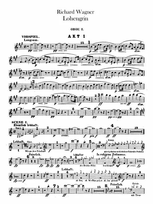 Oboe 1, 2, 3, English Horn
