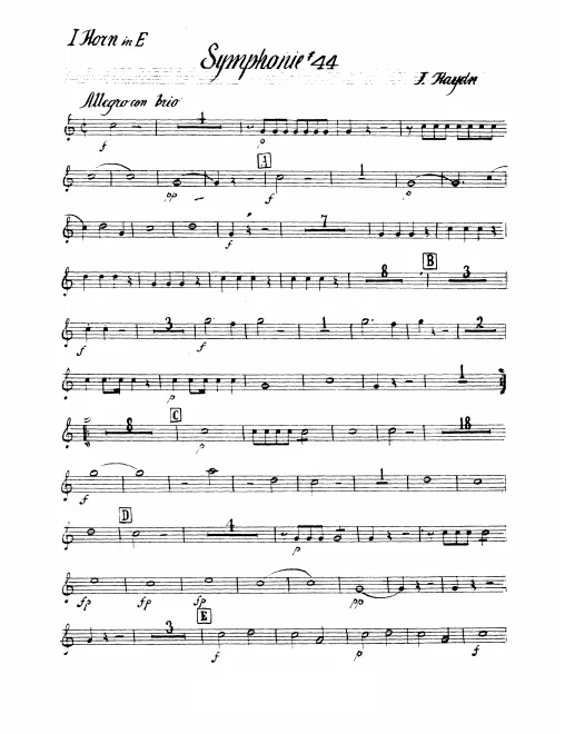 Horn 1 (E), 2 (E/G)