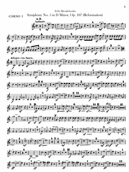 Horn 1, 2, (D, B)