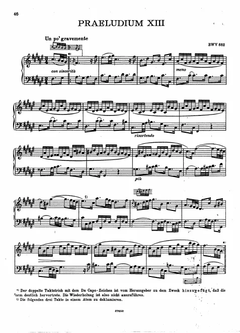 Præludium and Fuga Nos.13-24, BWV 882–893