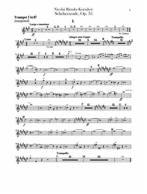 Trumpet 1, 2 (B - transposed)