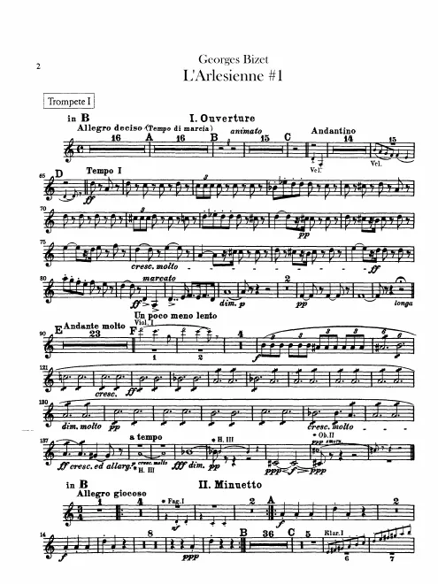 Trumpet 1, 2, 3, 4 (B, A)