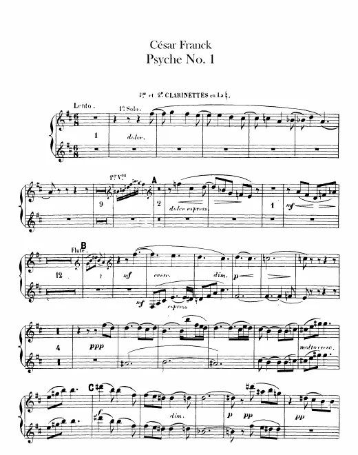 Clarinet 1/2 (in A), Bass Clarinet (in B)