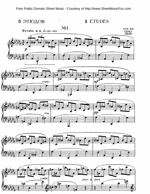 1. Etude in D♭ major