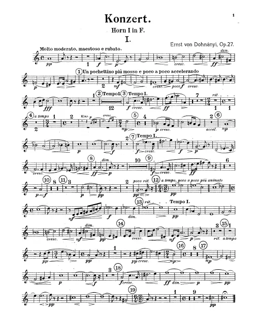 Horn 1, 2, 3, 4 (F)