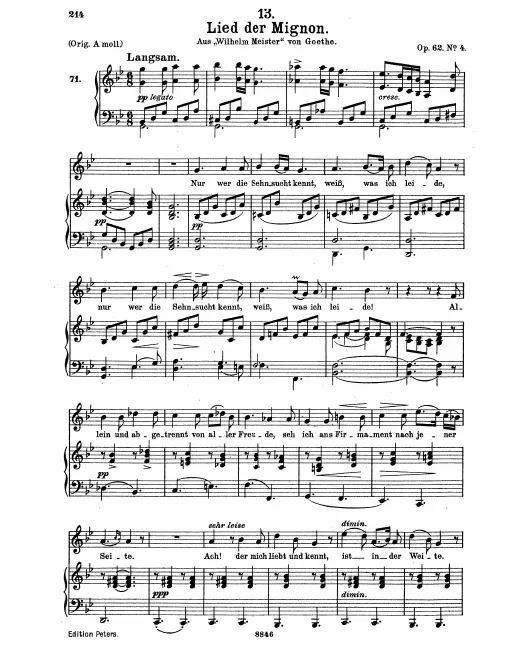 Complete Score (Medium voice, transposed to )