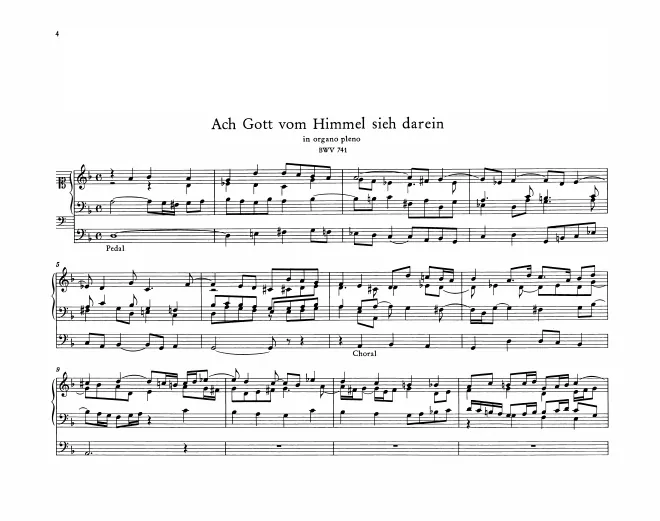 Ach Gott vom Himmel sieh darein, BWV 741