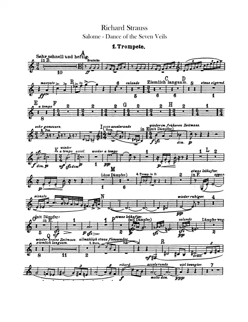 Trumpet 1, 2 (B, E), 3, 4 (C/E/D)
