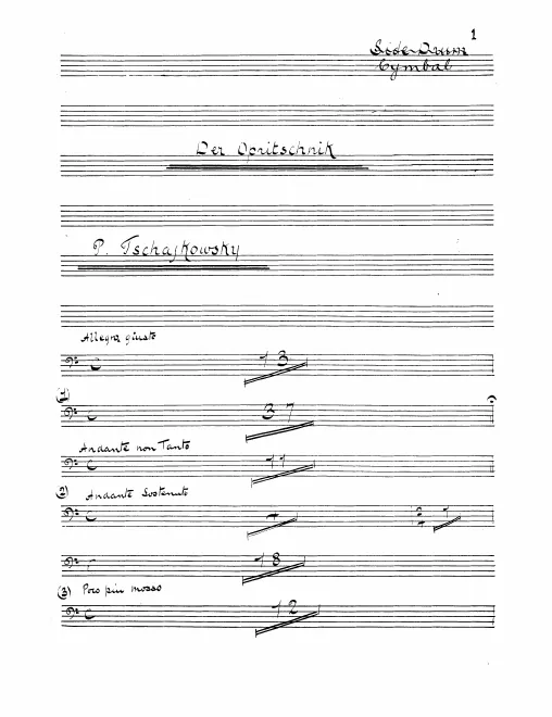 Cymbals, Triangle, Bass Drum