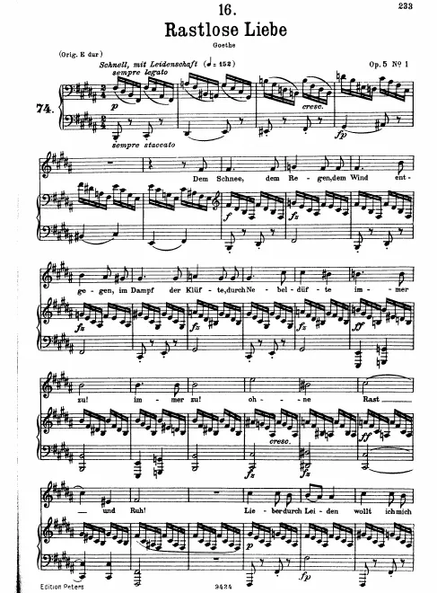 Complete Score (Low voice, transposed to )