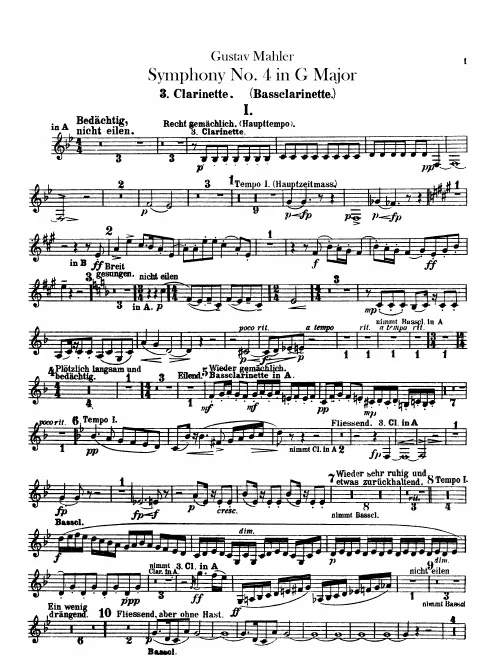 Clarinet 3 (B/A/C)/Bass Clarinet (B/A)