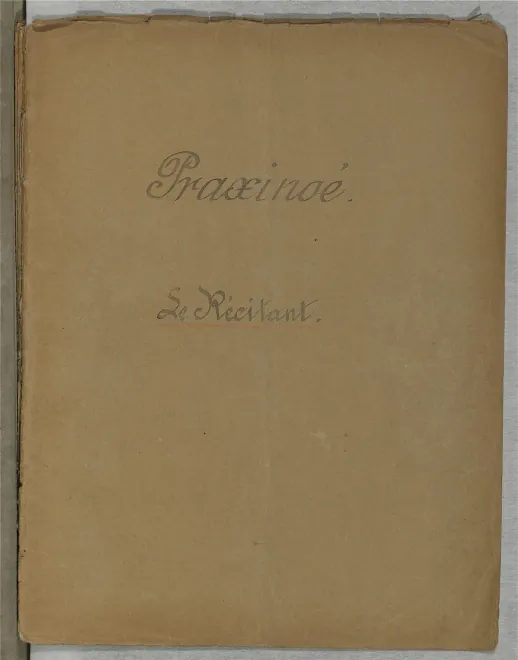 Le Recitant - Piano Score