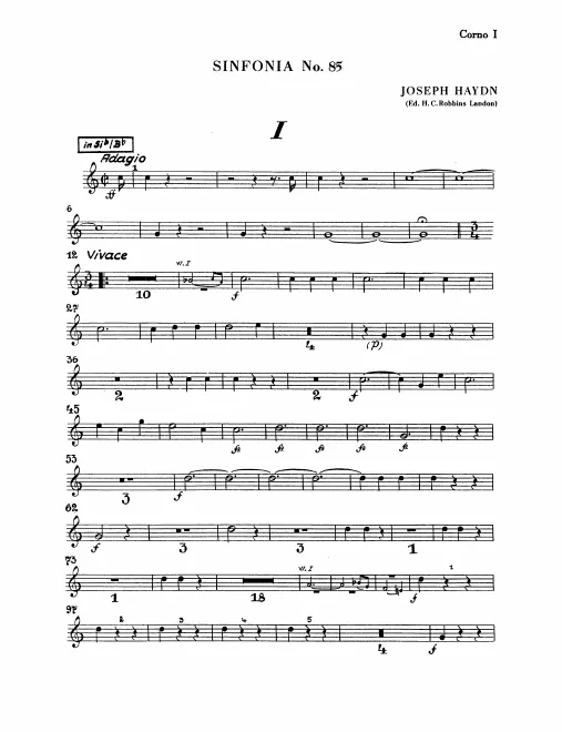 Horn 1, 2 (B/E)