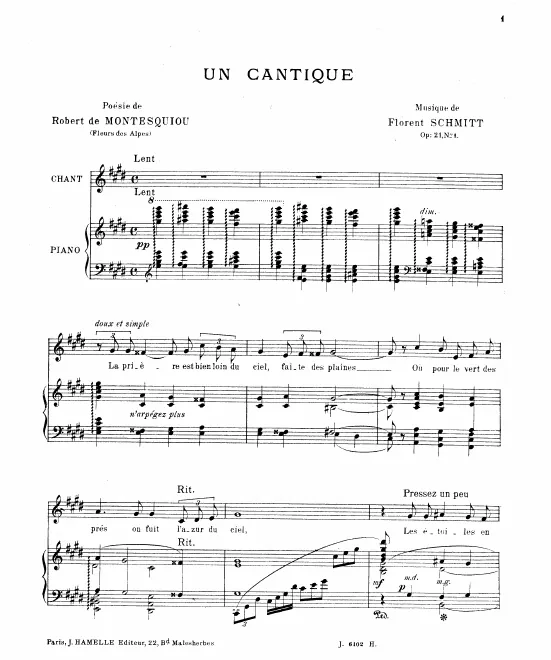 1. Un Cantique
