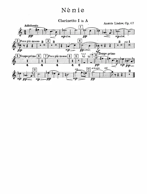 Clarinet 1 (A), 2 (B)