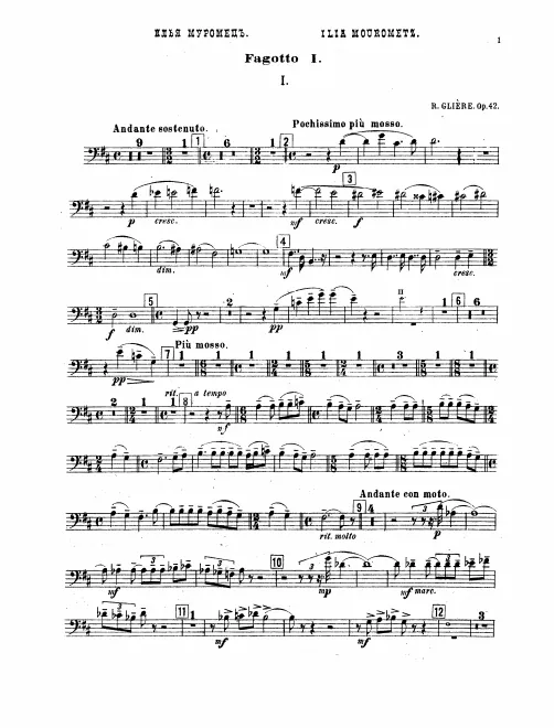 Bassoon 1, 2, 3, Contrabassoon