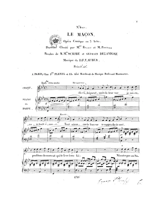 4 bis . Duettino: "Il s'éloignent, mais de leur vue" (Act I, No.7a)