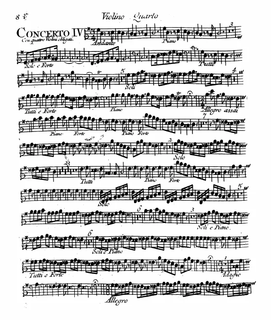 Violins IV (solo and ripieno)