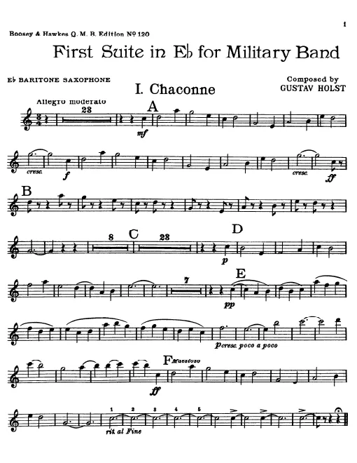 Baritone Saxophone (E), Bass Saxophone (B)*
