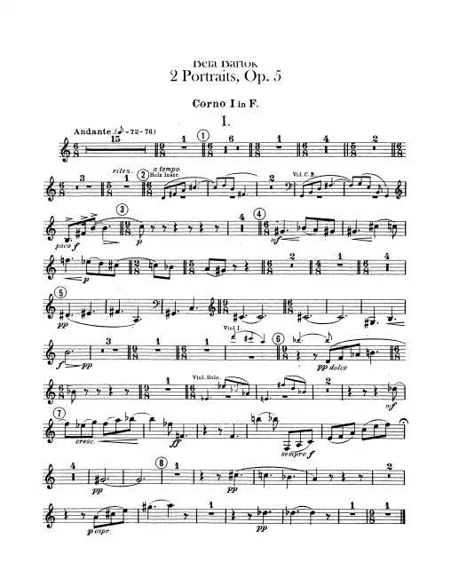 Horn 1, 2, 3, 4 (F)