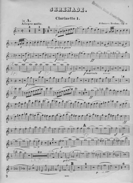 Clarinet 1 (A/B)