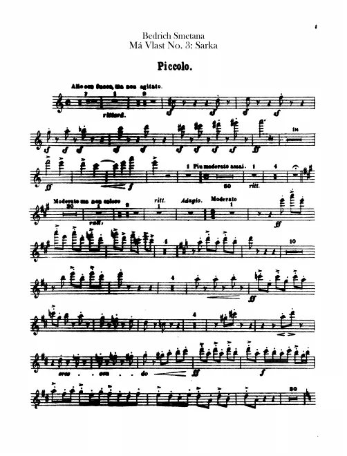 Piccolo, Flute 1, 2