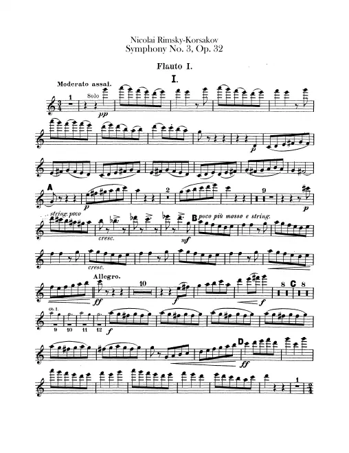 Flute 1, 2, Piccolo