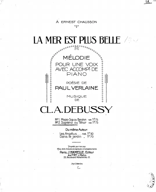 1. La mer est plus belle (G minor)