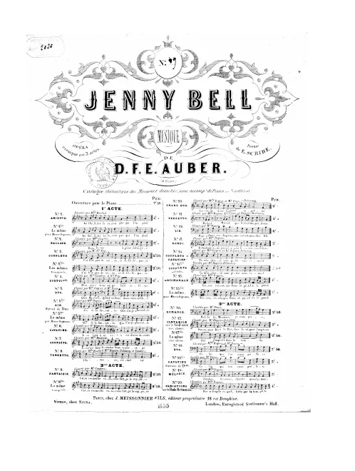 No.19, Mélodie: "Chanter, ô terreurs!" (Act III, No.17a)