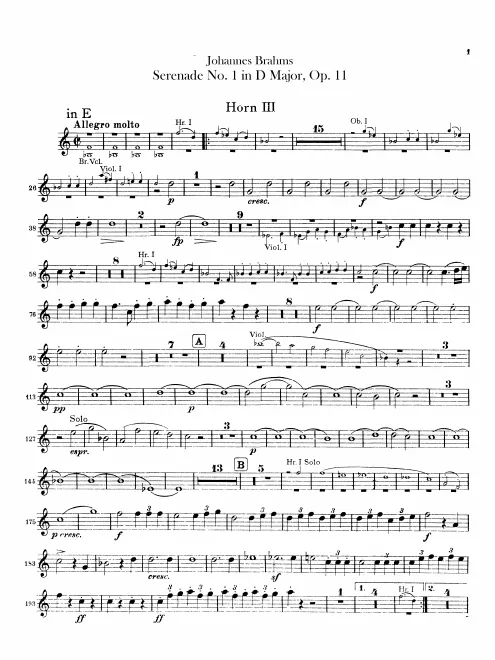 Horn 3, 4 (E/B)