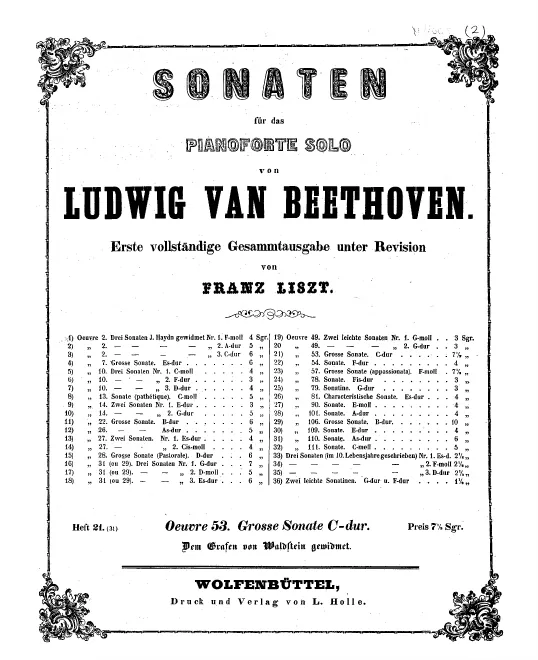 Heft 21. Piano Sonata No.21, Op.53