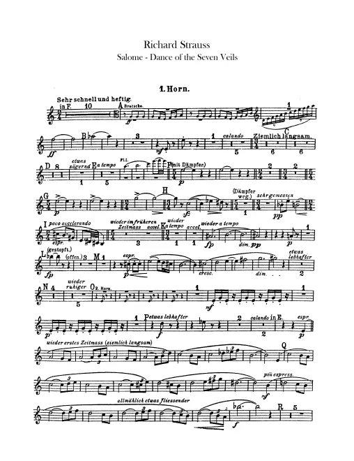 Horn 1, 2, 3, 4, 5, 6 (F, E)