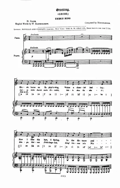 Complete Score (Medium Voice, transposed to )