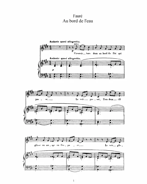 1. Au bord de l'eau (, original key)