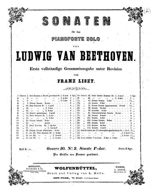 Heft 6. Piano Sonata No.6, Op.10 No.2