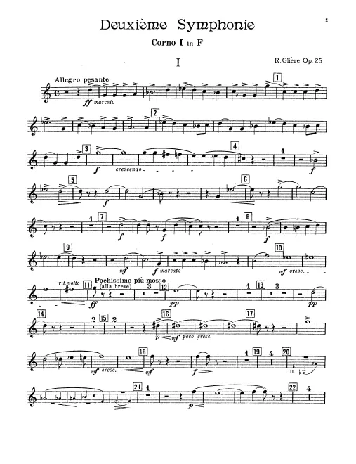 Horn 1, 2, 3, 4 (F)