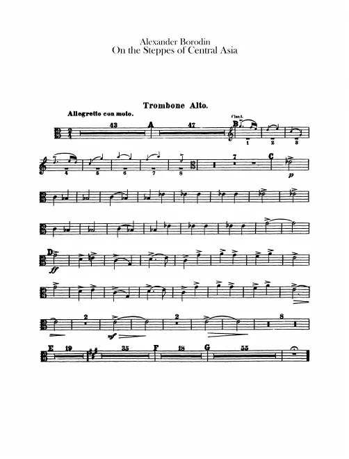Trombone 1, 2, 3 (Alto, Tenor, Bass)