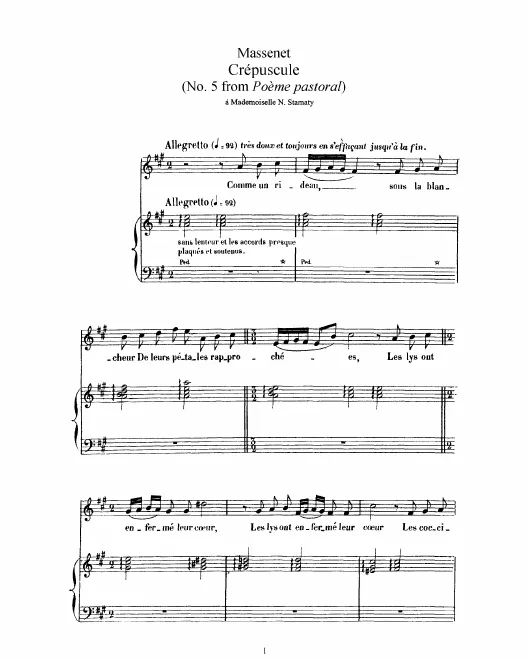 Complete Score (A major, high voice)