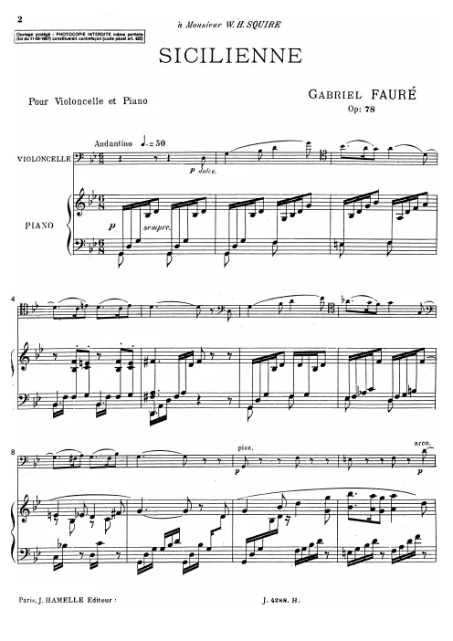 Complete Score, Cello Part