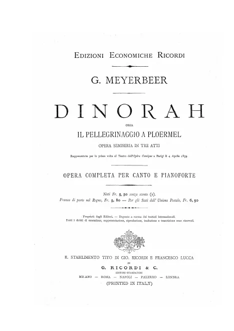 Preface and libretto